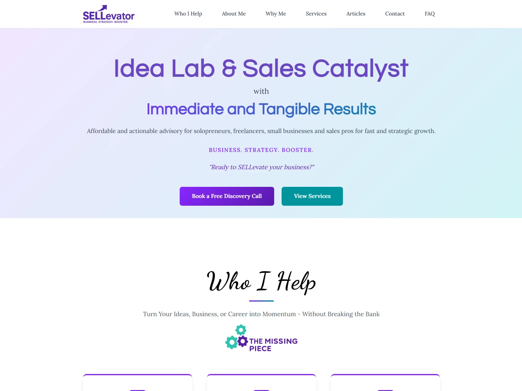 SELLevator sales consulting