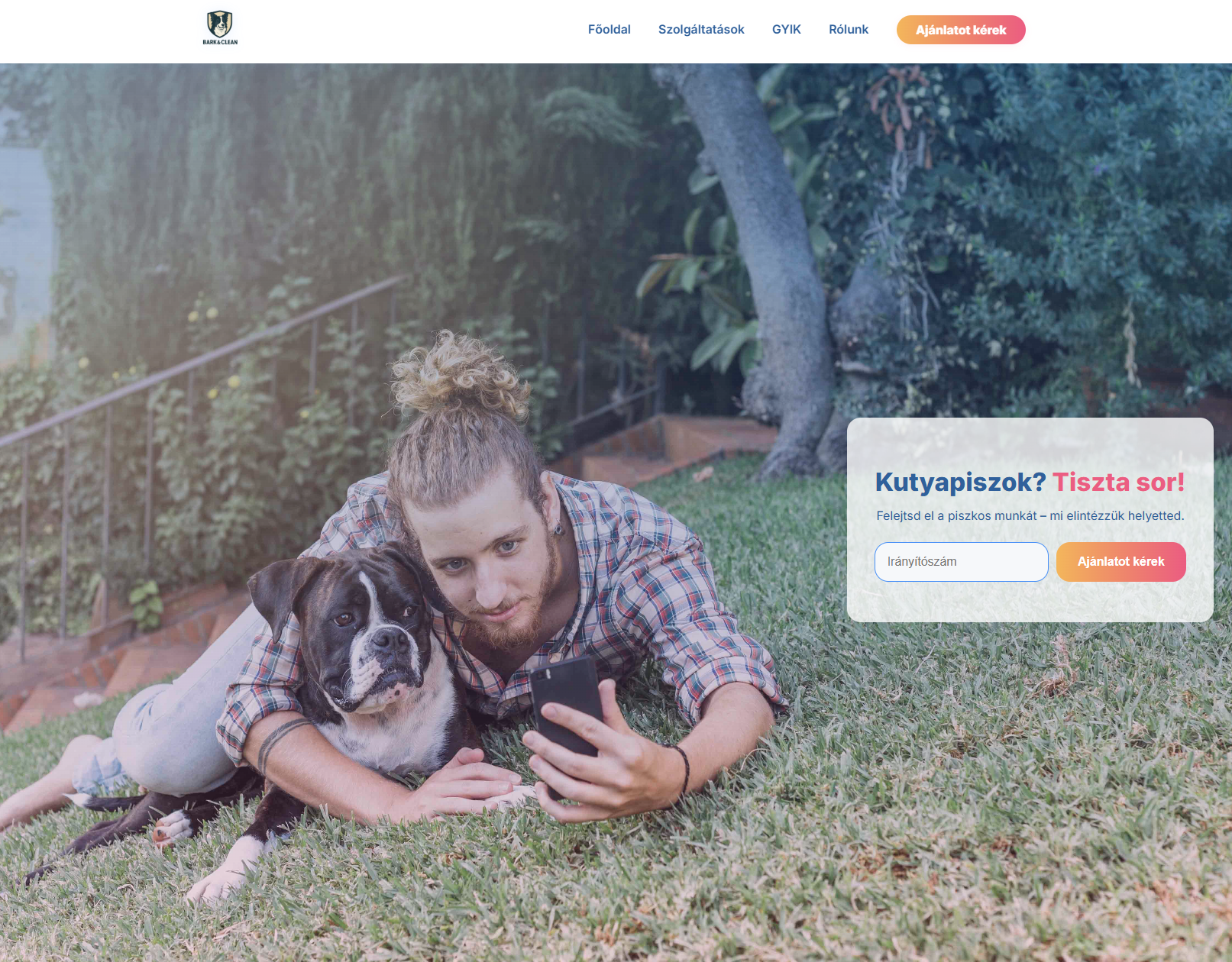 Bark&Clean weboldal